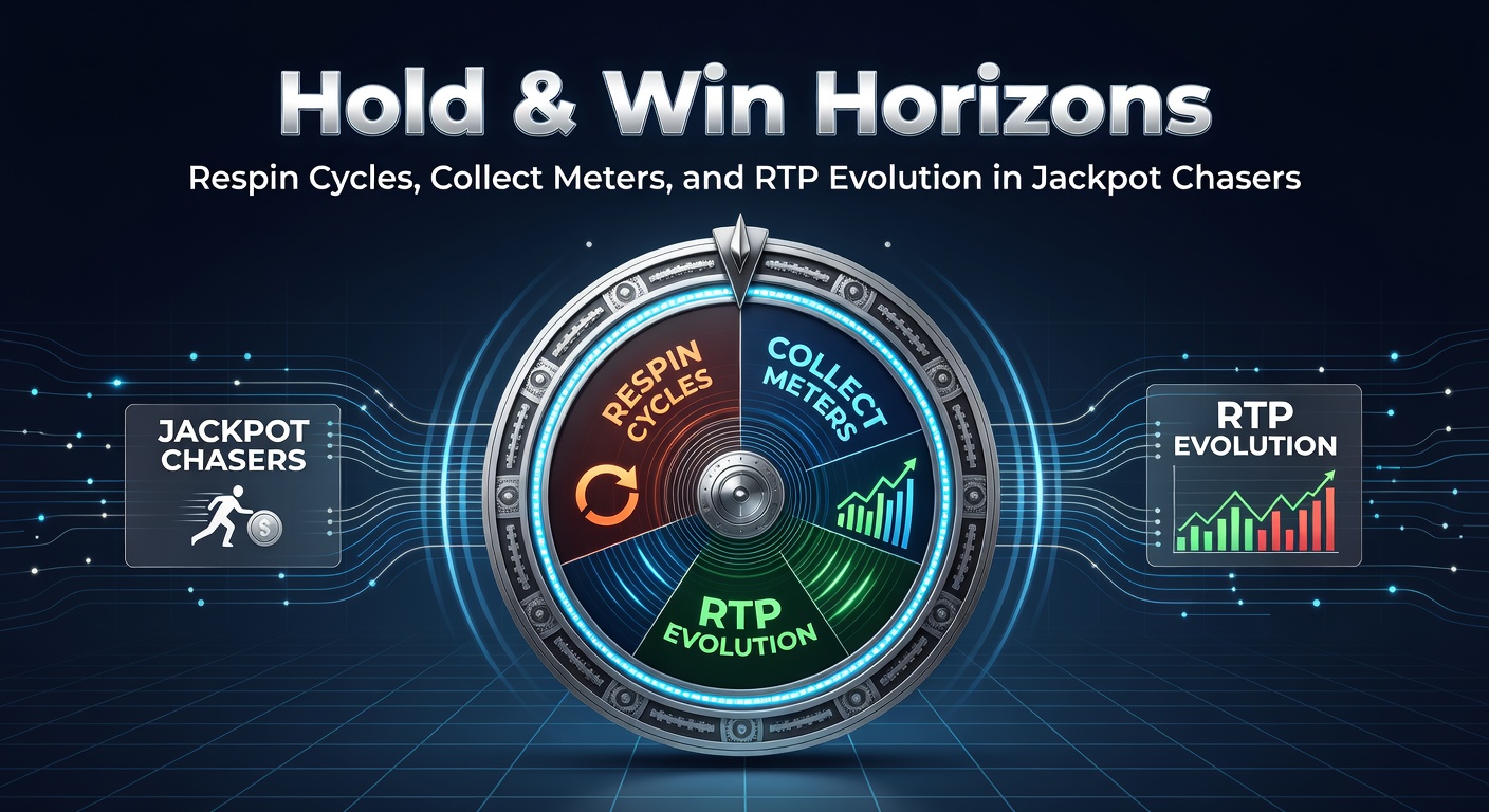 Vibrant slot screen showing Hold & Win feature with respinning reels, glowing money symbols, and jackpot meters filling up dynamically