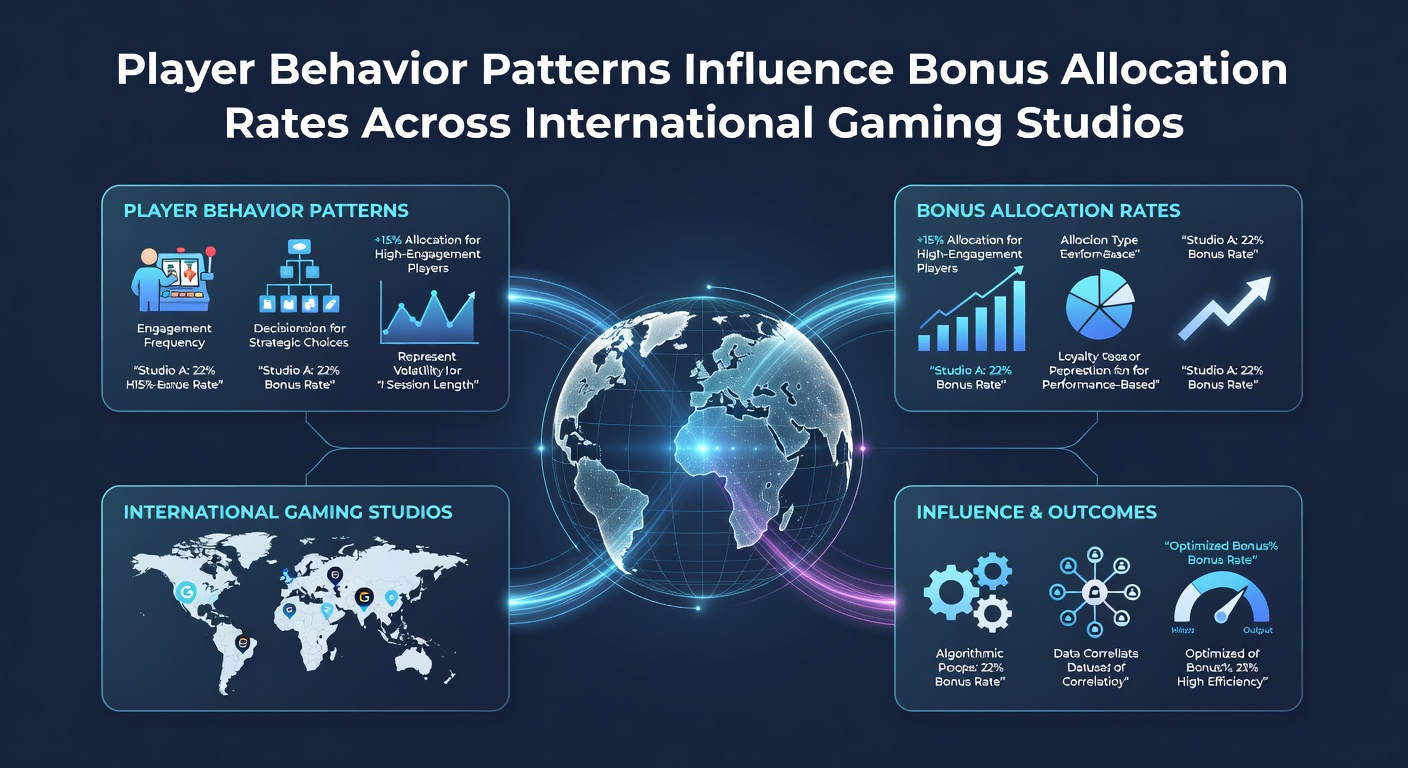 Analytics dashboard showing player engagement metrics and bonus allocation patterns across global studios