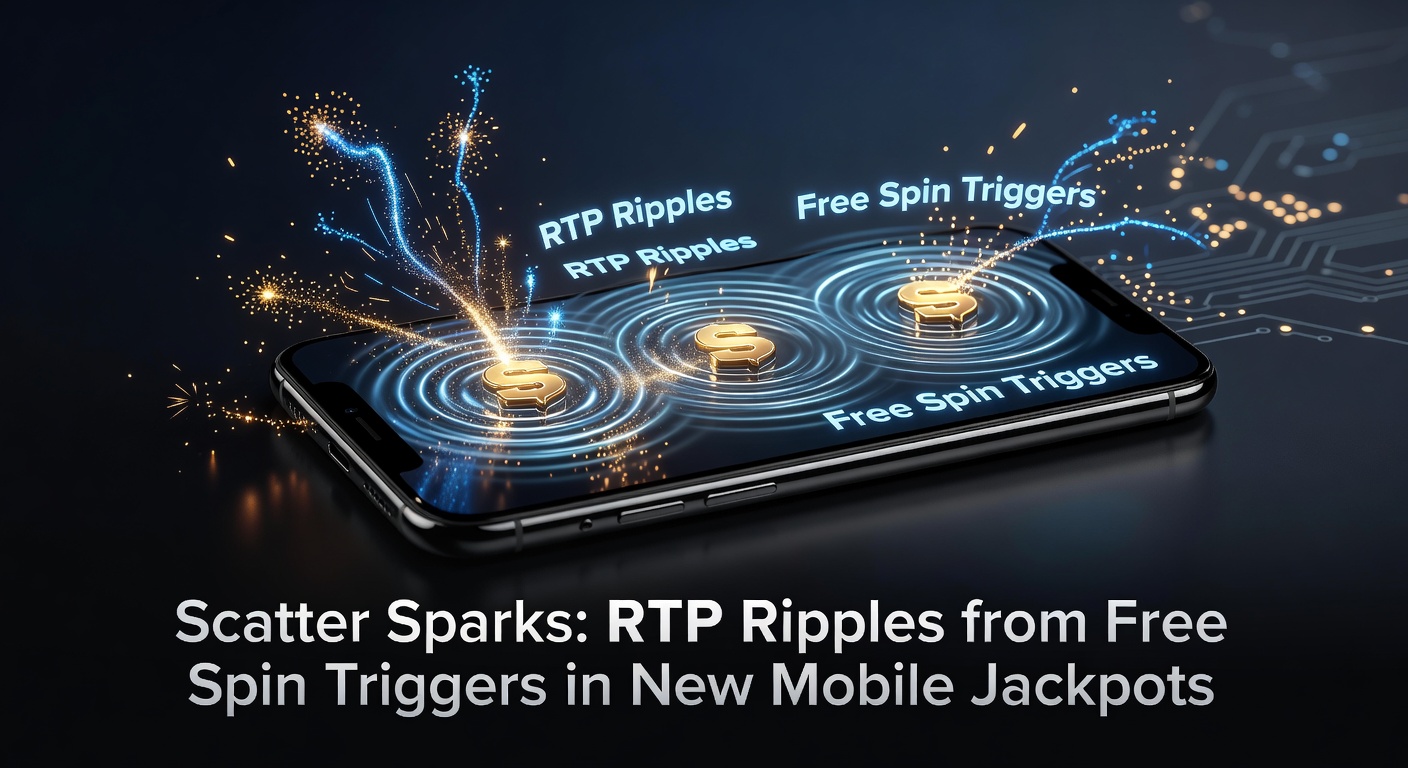 Vibrant scatter symbols exploding on a mobile slot screen, triggering cascading free spins amid jackpot meters climbing high