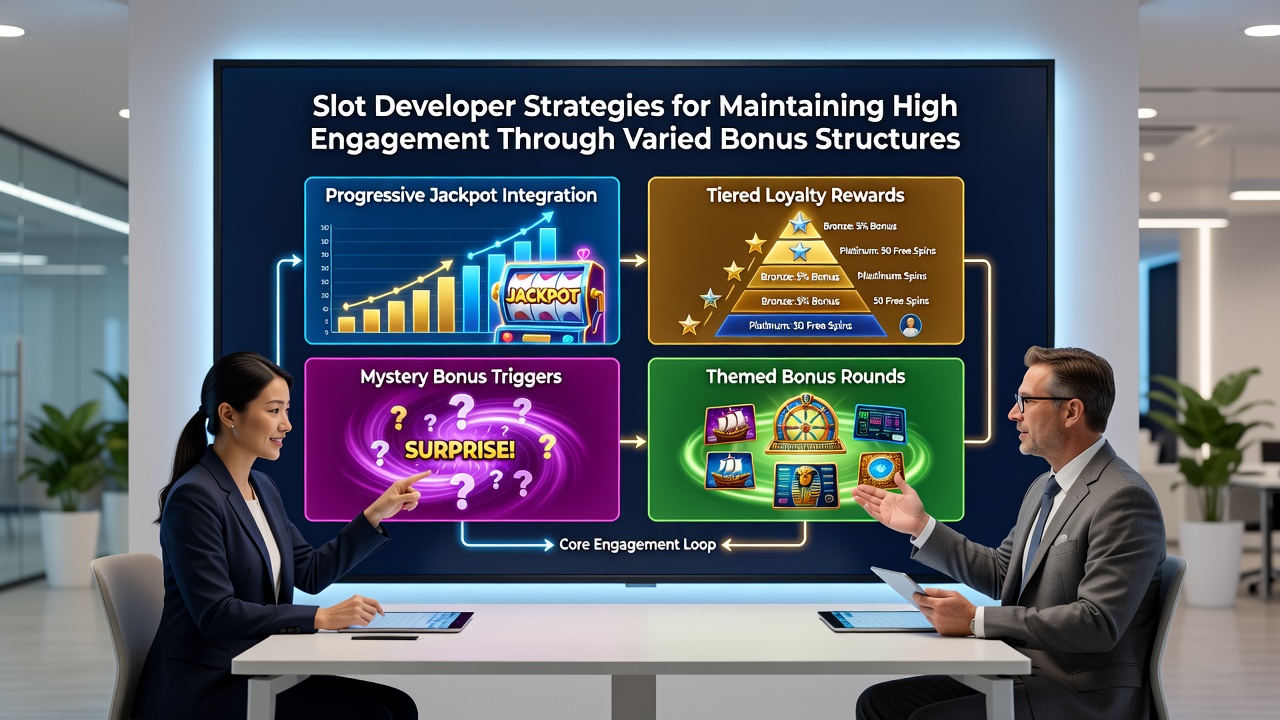 Mobile slot screen displaying varied bonus structures like multipliers and free games