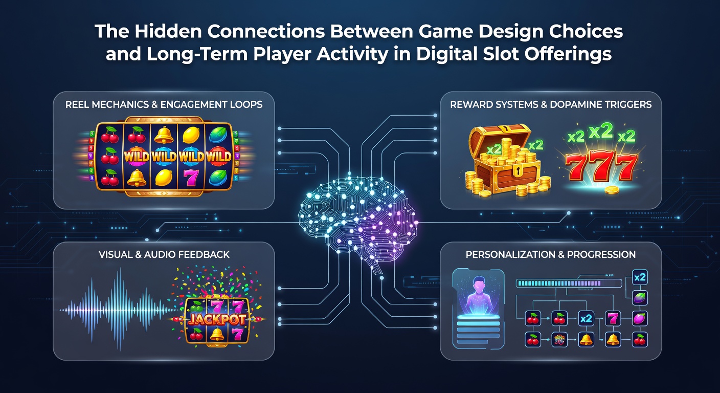 Digital slot interface showing layered visual elements and progression trackers that encourage repeated sessions
